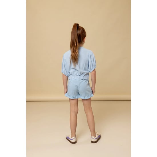 Looxs Revolution Cropped blouse viscose/linnen voor meisjes in de kleur - Image 2