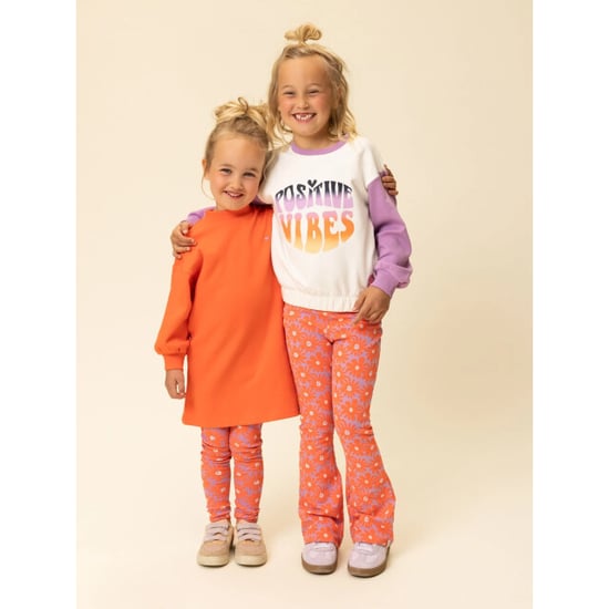 Looxs Revolution Sweater lila / offwhite positive vibes voor meisjes in de kleur - Image 2