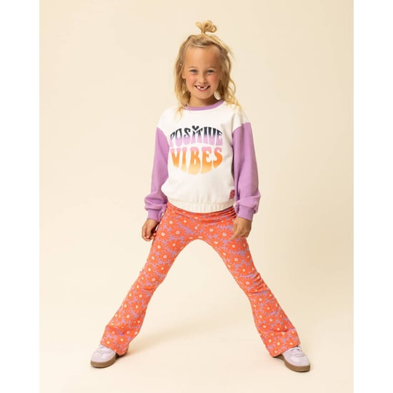 Looxs Revolution Flared sweat pants coral floral spring voor meisjes in de kleur - Image 3