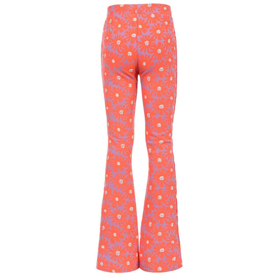 Looxs Revolution Flared sweat pants coral floral spring voor meisjes in de kleur - Image 4