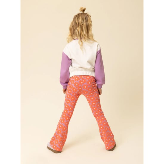 Looxs Revolution Flared sweat pants coral floral spring voor meisjes in de kleur - Image 5