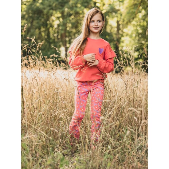 Looxs Revolution Flared sweat pants coral floral spring voor meisjes in de kleur - Image 6
