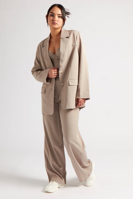 Stripe Wide Leg Trouser - Image 1