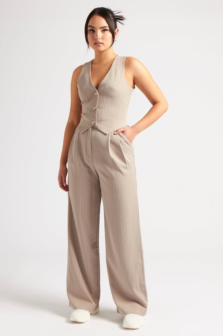 Stripe Wide Leg Trouser - Image 2