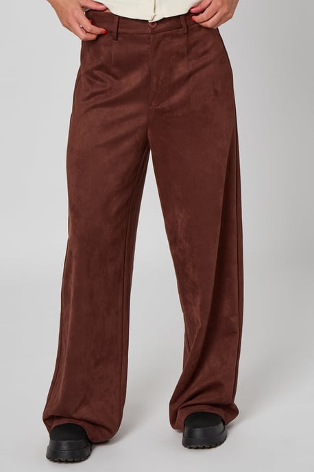 Faux Suede Wide Leg Trouser - Image 2
