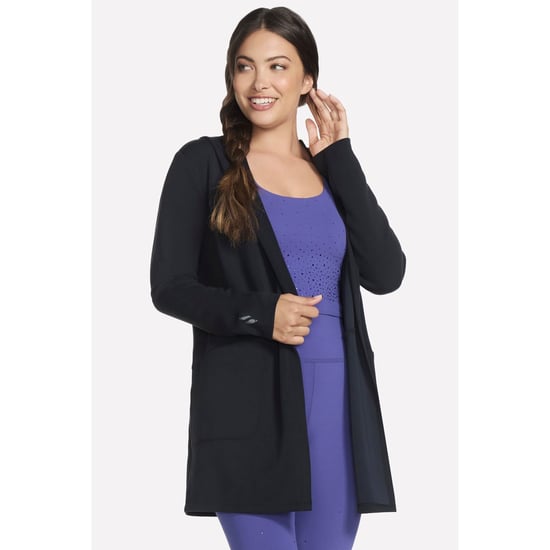 Skechers SKECHLUXE Elevate Restful Hoodigan Dam Black Cardigans - Image 1