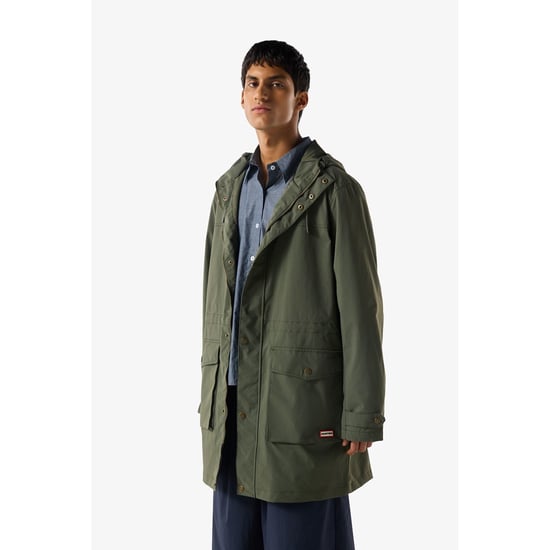 Hunter Lichte Waterdichte Groene Regenparka voor Mannen - Image 1