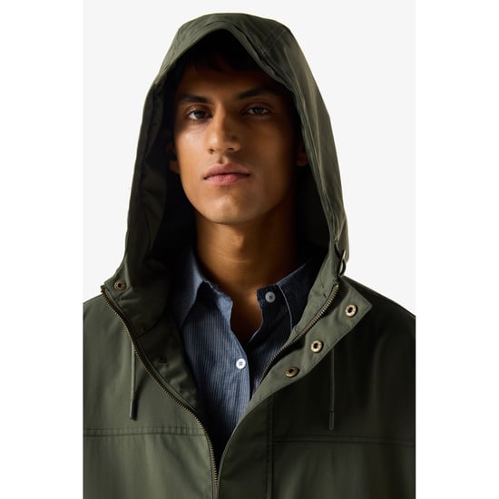 Hunter Lichte Waterdichte Groene Regenparka voor Mannen - Image 4