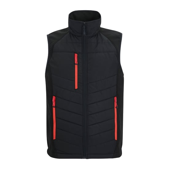 Regatta Mens Full Zip Gilet (Black/Classic Red) - Image 1
