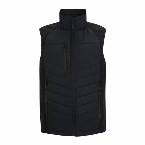 Regatta Mens Full Zip Gilet (Black/Ash) - Image 1