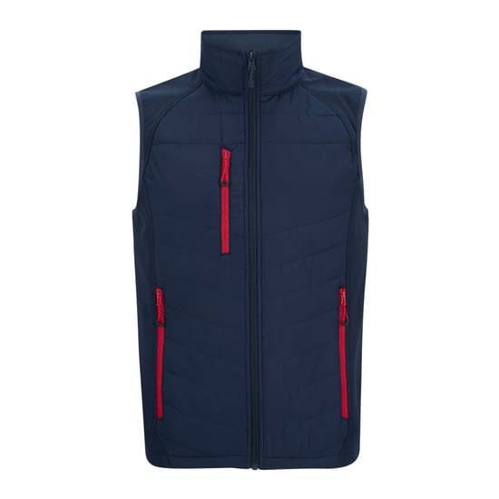 Regatta Mens Full Zip Gilet (Navy/Classic Red) - Image 1