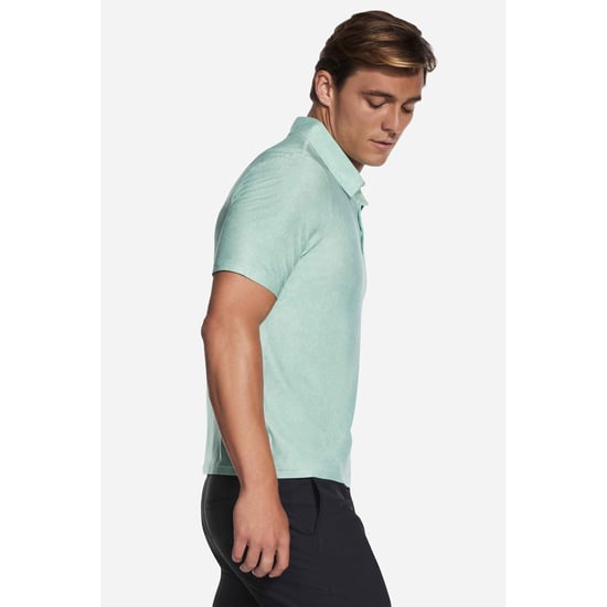 Skechers GO DRI All Day Geprinte Polyester Groene Polo Shirt voor Heren - Image 3