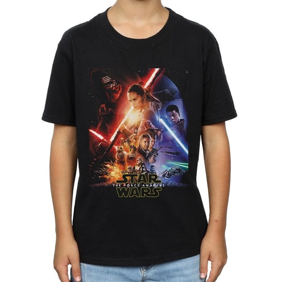 Star Wars Jongens Force Awakens Poster T-Shirt (Zwart) - Image 3