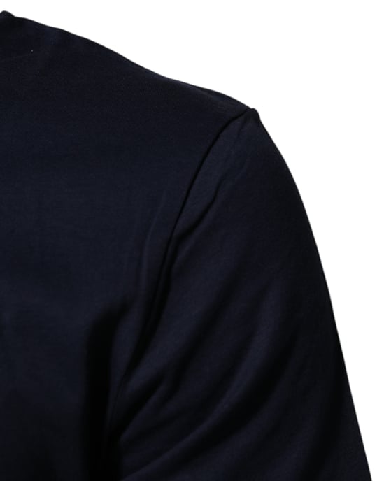 Dolce & Gabbana Donkerblauwe Katoenen DG Logo Print Heren T-shirt - Image 6