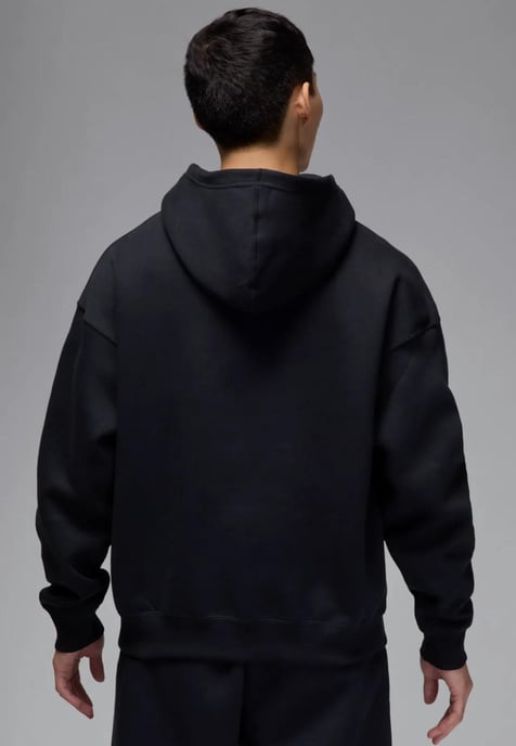 Nike Jordan Brooklyn Fleece Mens Oversized Pullover Hoodie in Black - Image 2
