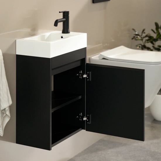 Mirlux Toiletmeubel vivo 40cm mat wastafel wit - Image 3