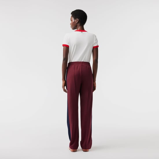 Lacoste damesjoggingbroek met open zoom en geweven details in rood - Image 3