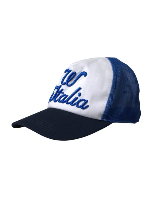 Dolce & Gabbana Blau Witte Zwarte Italia Mesh Basebalpet - Image 2