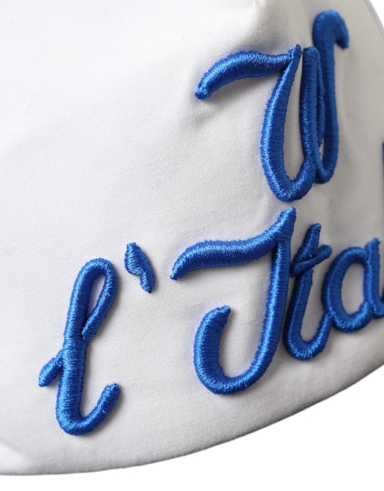 Dolce & Gabbana Blau Witte Zwarte Italia Mesh Basebalpet - Image 6