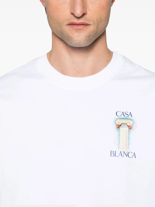 La Columne Printed T-Shirt in White - Image 2