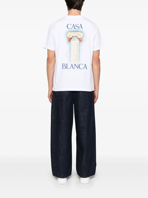 La Columne Printed T-Shirt in White - Image 4