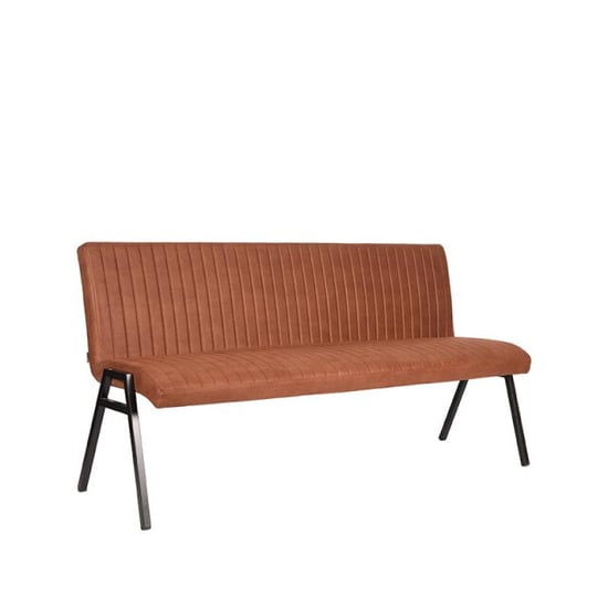 Label51 Eetkamerbank matz cognac microfiber 175 cm - Image 1