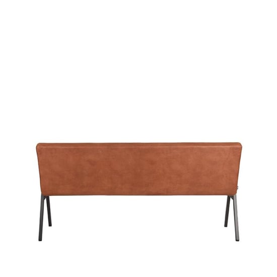 Label51 Eetkamerbank matz cognac microfiber 175 cm - Image 3