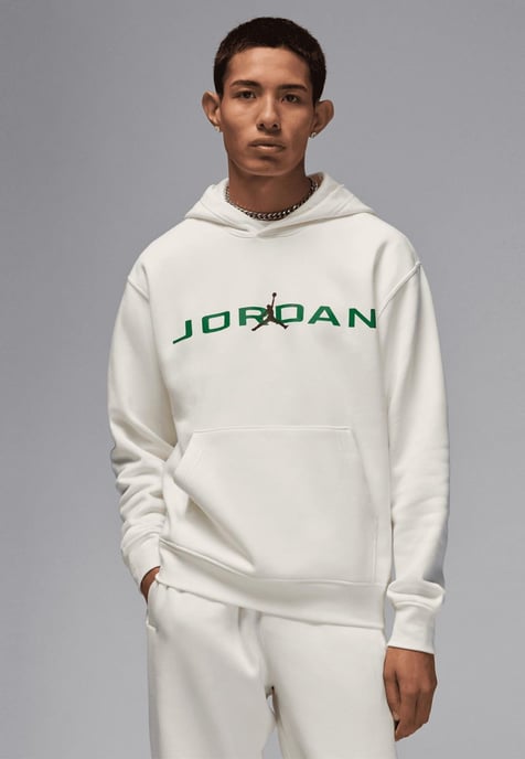 Nike Mens Essential Fleece Air Stretch Overhead Hoodie in Off-White - Image 1