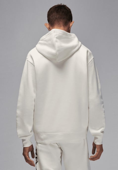 Nike Mens Essential Fleece Air Stretch Overhead Hoodie in Off-White - Image 2