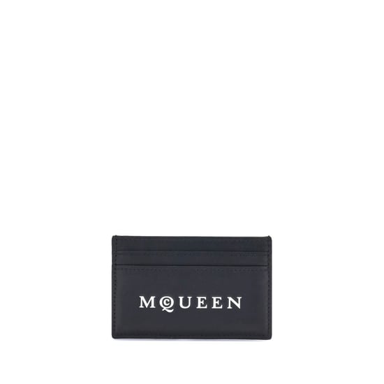 Alexander McQueen Svart Kalfskinn Bos Taurus Plånbok - Image 1