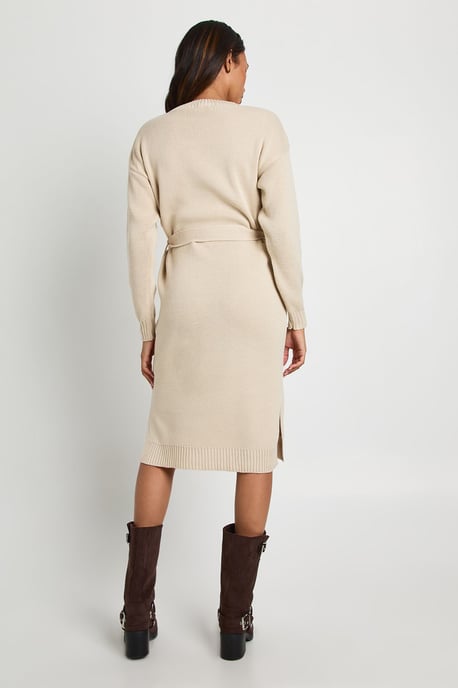 Maternity Crew Neck Jumper Midi Dress - Image 2