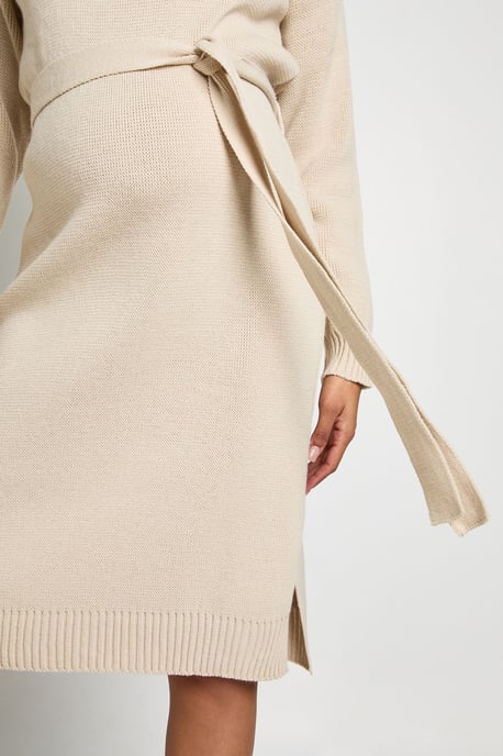 Maternity Crew Neck Jumper Midi Dress - Image 4
