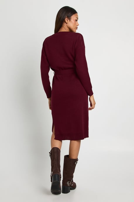 Maternity Crew Neck Jumper Midi Dress - Image 2