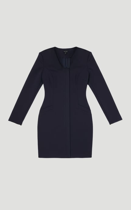 Scuba Scoop Neck Long Sleeve Mini Dress - Image 4