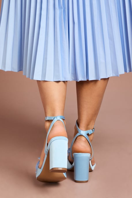 Paloma Corsage Detail High Block Heeled Sandals - Image 3