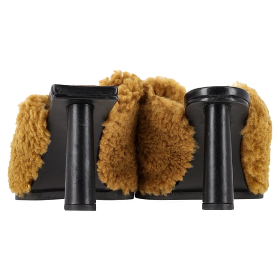 Jacquemus Les Mules Carrés Ronds Shearling Sandaler i brun lammpäls - Image 5