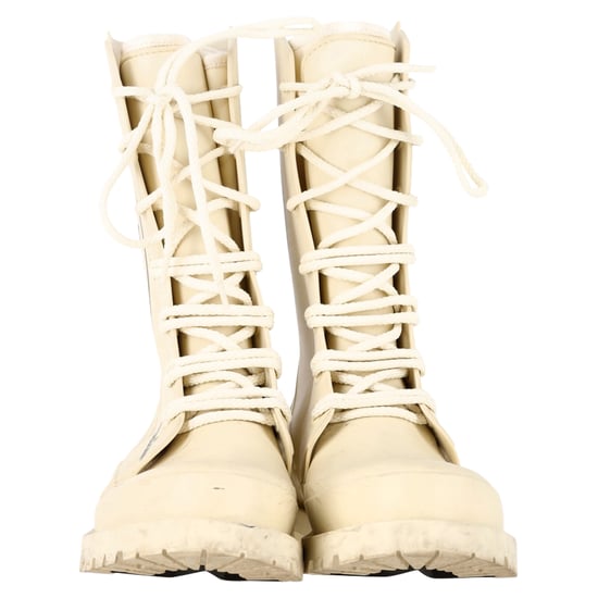 Dior DiorCamp Lace-Up Ankle Boots in Cream Rubber - Image 2