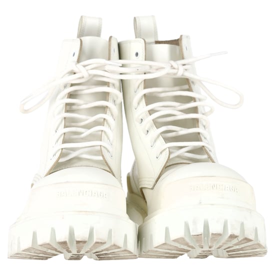 Balenciaga Strike Combat Boots in wit kalfsleer - Image 2