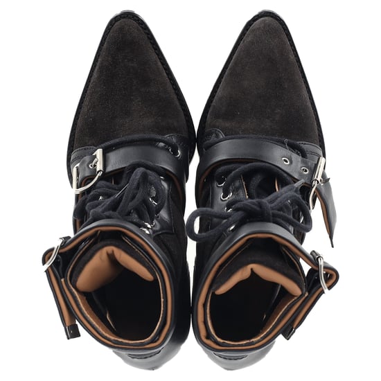Chloé Rylee Cutout Ankle Boots in Black Suede and Leather - Image 2