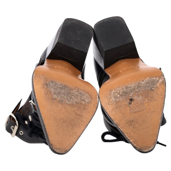 Chloé Rylee Cutout Ankle Boots in Black Suede and Leather - Image 6