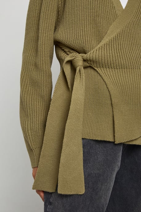 Maternity Side Wrap Knitted Cardigan - Image 4
