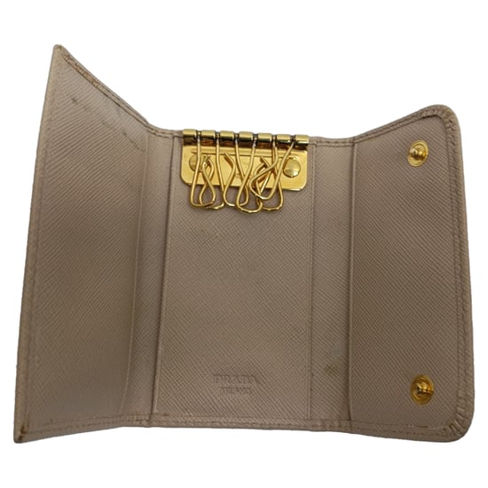 Prada Keyholder in Beige Saffiano Leather - Image 4