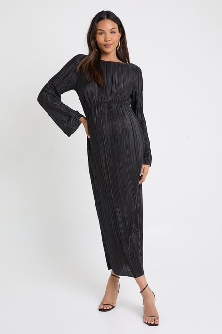 Maternity Plisse Batwing Midaxi Dress - Image 2