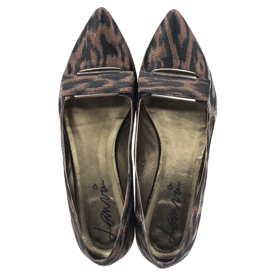 Lanvin spetsiga loafers i djurmönster i polyester - Image 3