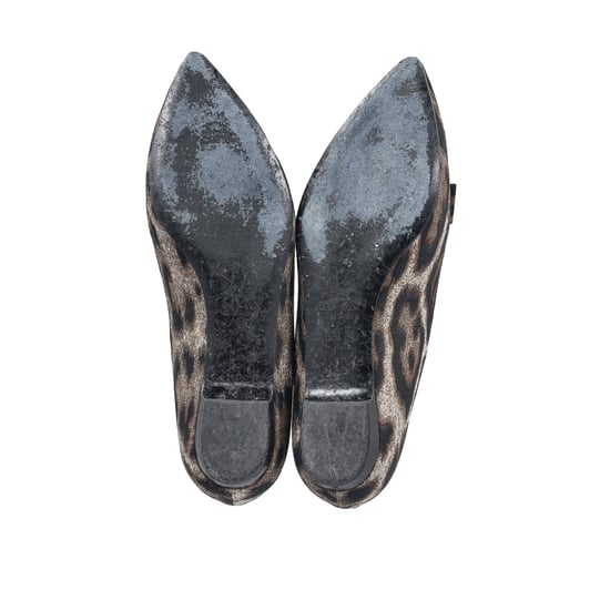 Lanvin spetsiga loafers i djurmönster i polyester - Image 6