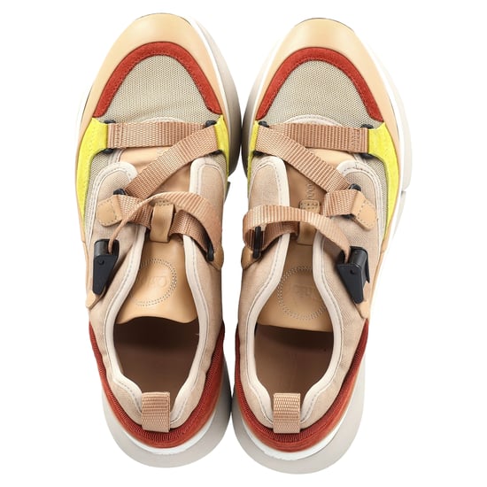 Chloé Sonnie Low-Top Sneakers in Multicolor Mixed Media - Image 3