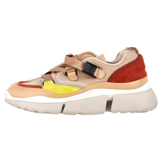 Chloé Sonnie Low-Top Sneakers in Multicolor Mixed Media - Image 4
