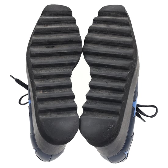 Stella McCartney Elyse Platform Derby Shoes in Navy Blue Leather - Image 6