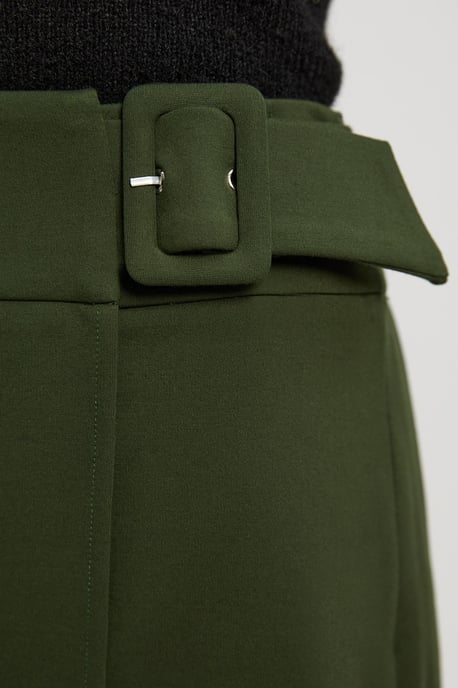 Ponte Pleat Wrap Mini Skirt - Image 3