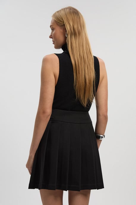 Ponte Pleat Wrap Mini Skirt - Image 5